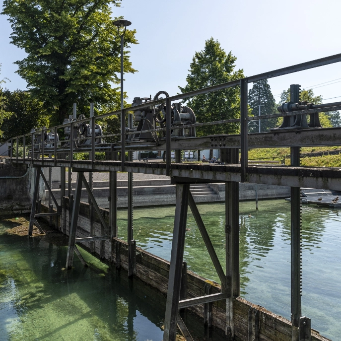 Stauwehr Lorze in Cham